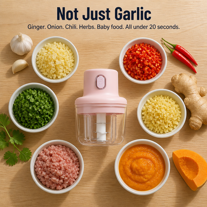 TurboSlice™ — Chop Garlic, Onion & Ginger in Just 20 Seconds