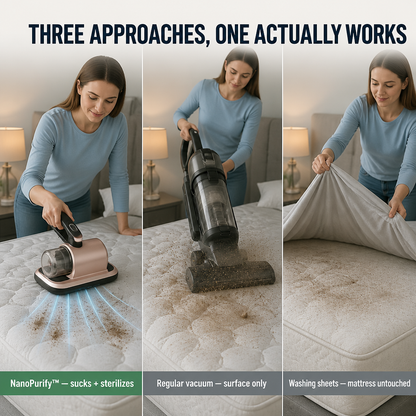 NanoPurify™ — Extract Hidden Dust Mites from Your Mattress in a Single Swipe