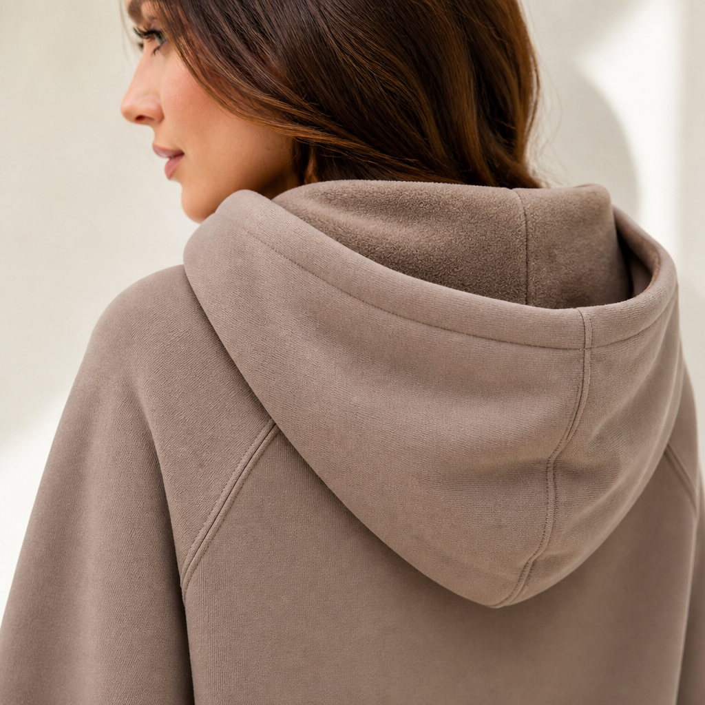 GlowFlex™ – Comfy Hooded Tunic & High-Rise Leggings Set