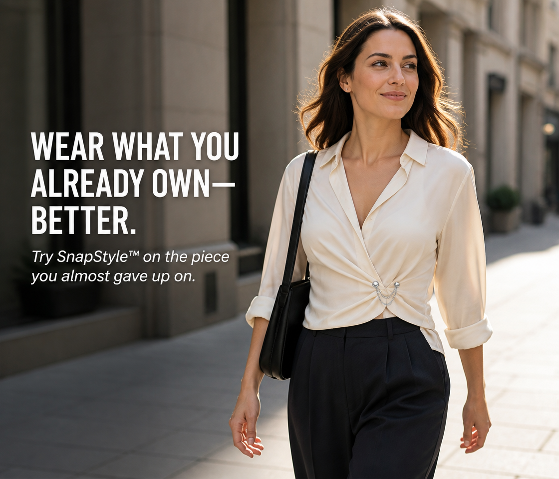 SnapStyle™ — Tuck, Cinch & Restyle Any Outfit Without Pins or Sewing