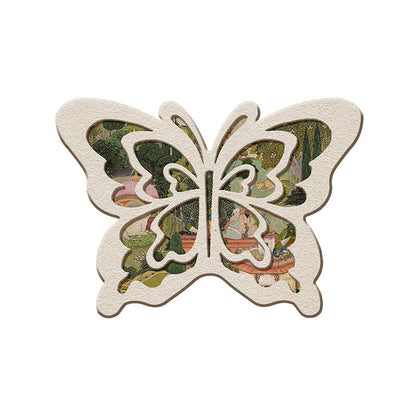 Retro butterfly fast-drying non-slip diatomaceous mat