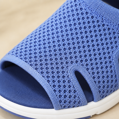 AeroLuxe™ – Padded Mesh Slingback Sandals Featuring Velcro Strap