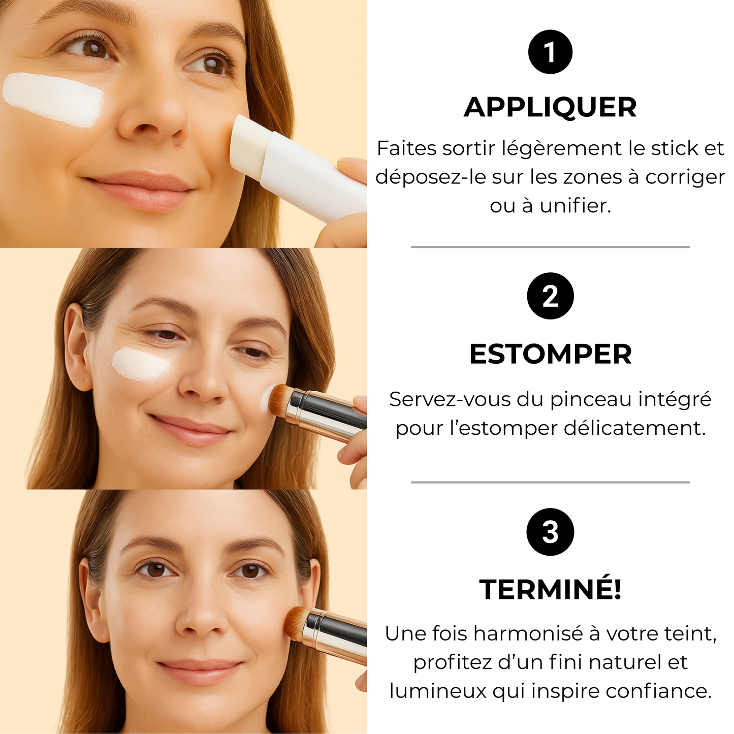 2-in-1 Foundation Featuring an Integrated Brush