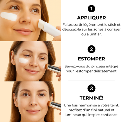 2-in-1 Foundation Featuring an Integrated Brush