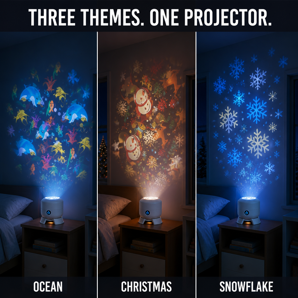 AquaSerene™ — Soothe Restless Kids To Sleep With a Slow-Spinning Ocean Light