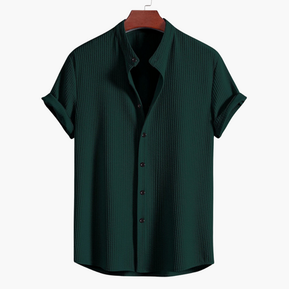 ValorEdge™ Mens Stand Collar Shirt — Own Every Room with Effortless Confidence and All-Day Comfort