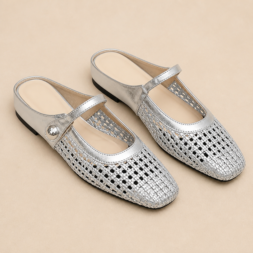 BreezeStep™ – Handcrafted Square-Toe Mary Jane Mules