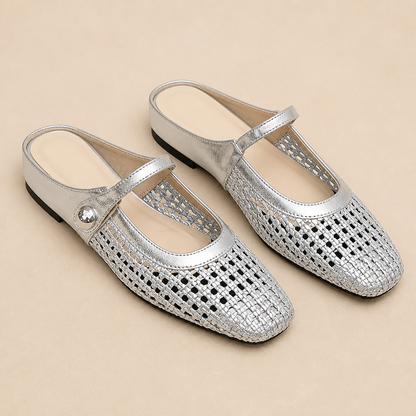 BreezeStep™ – Handcrafted Square-Toe Mary Jane Mules