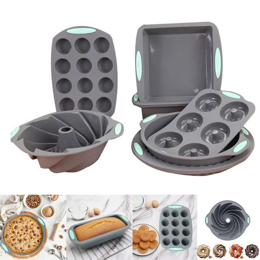 Silicone Cake Mold Set for Convenient Baking