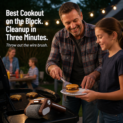 GrillGleam™ — Remove Stuck-On Grease Fast with No Loose Bristles at All