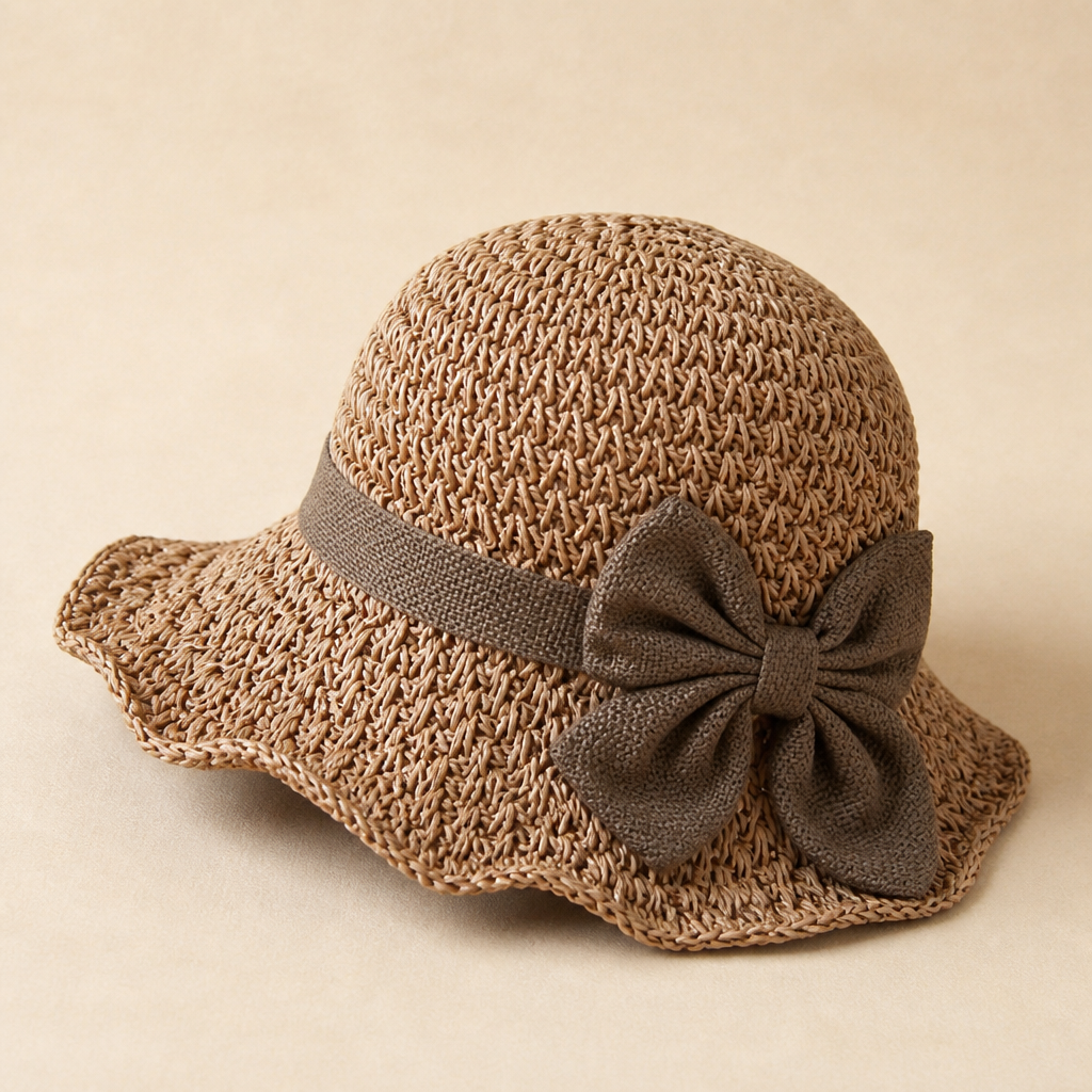 Solenza™ – Stylish Foldable Straw Sun Hat with Bow