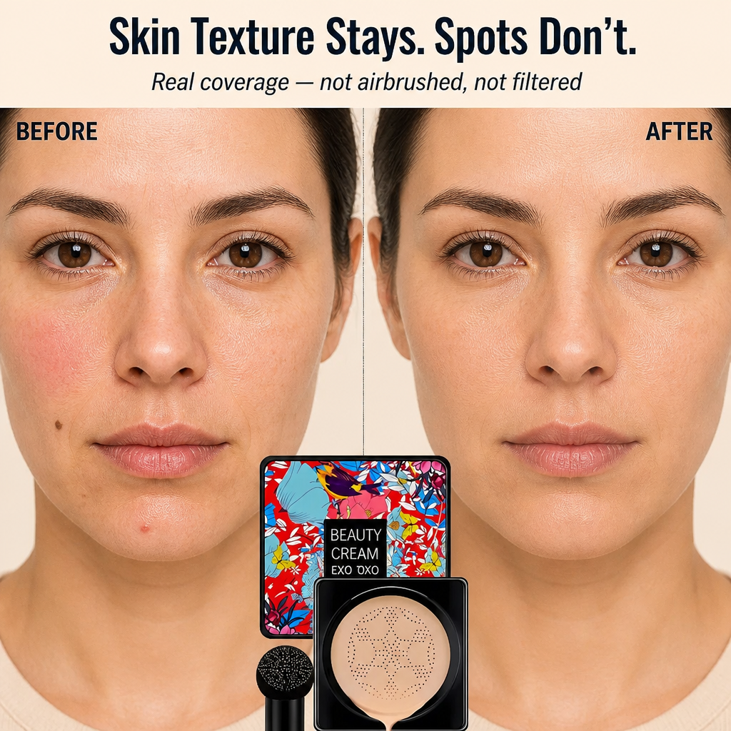 LumieraSilk™ — Conceal Pores, Blemishes & Redness with a Cushion Finish That Feels Like Skin | Complimentary Mushroom Sponge Included