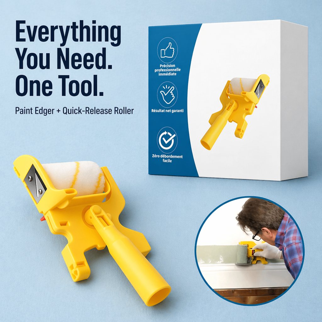 FluxEdge™ Paint Edger — Achieve Razor-Sharp Lines Without Tape, Drips, or Touch-Ups