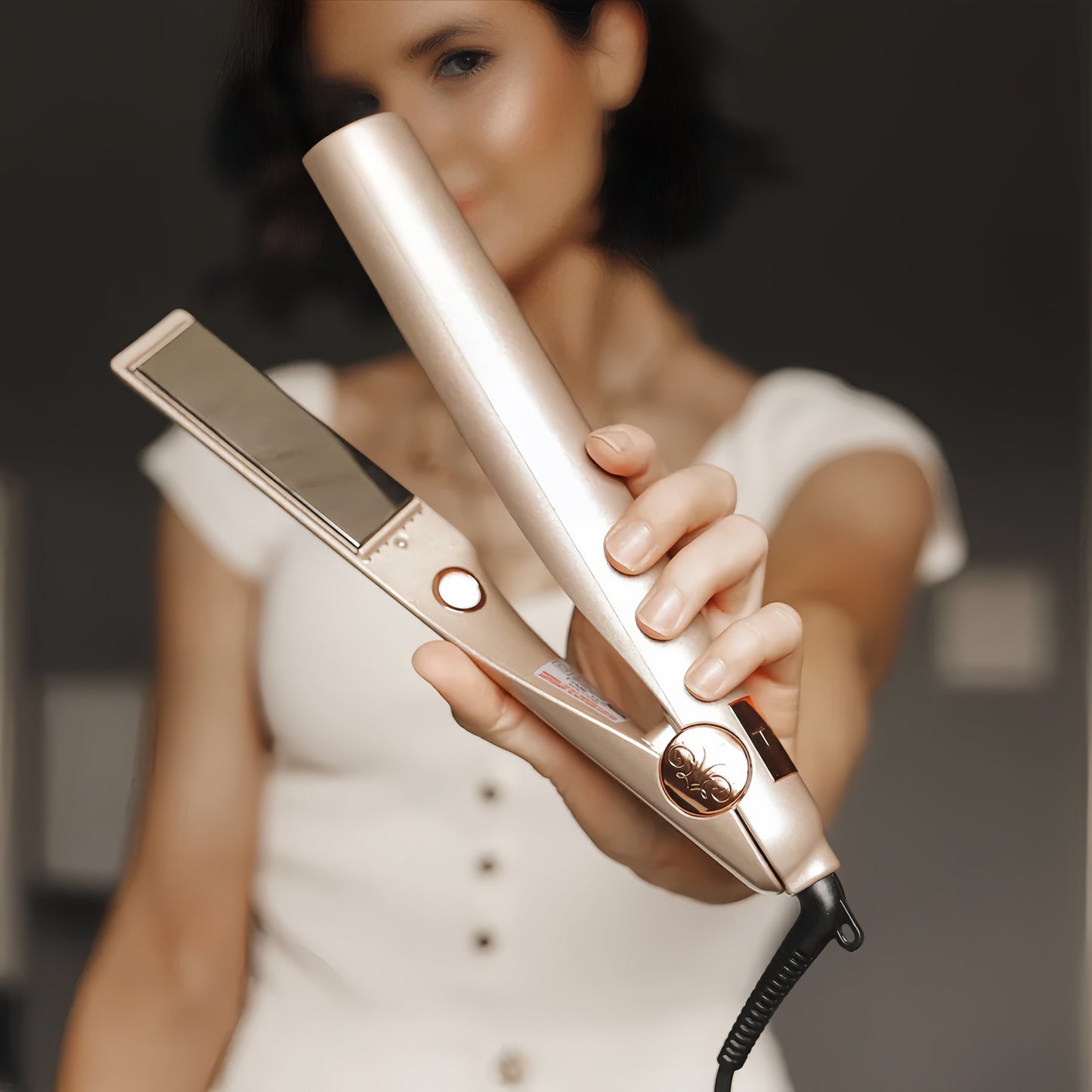 Valcero 2-in-1 Curling Iron & Hair Straightener