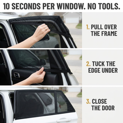 VentiShade™ — Slip On the Door, Block Out the Sun, Catch the Breeze