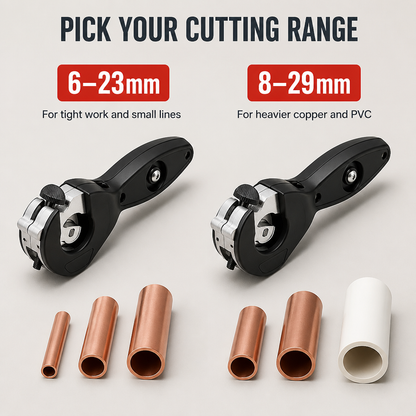FlowMaster Precision™ — Ratchet Fast Through PVC, Copper & PEX Without Pipe Damage in Seconds