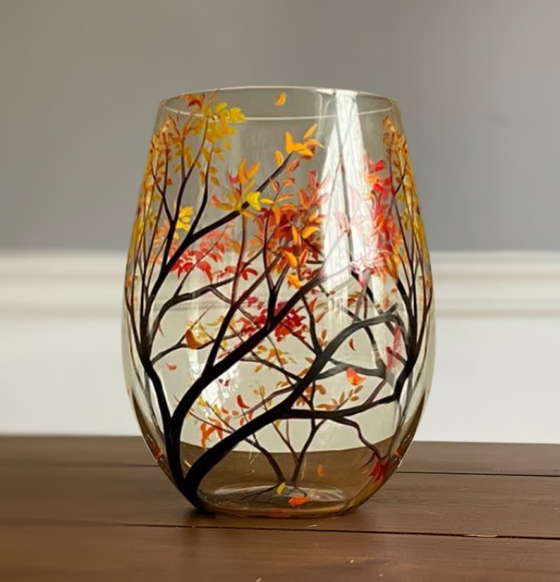 AuroraLeaf™ — Ignite Your Senses with Hand-Painted Seasonal Elegance and Unbreakable Joy