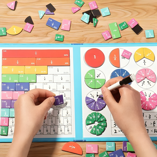 FractionFlair™ Magnetic Puzzle Book — Ignite Your Child’s Confidence by Turning Fractions into Playful Mastery
