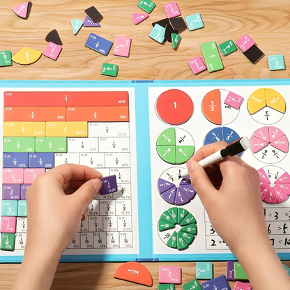 FractionFlair™ Magnetic Puzzle Book — Ignite Your Child’s Confidence by Turning Fractions into Playful Mastery