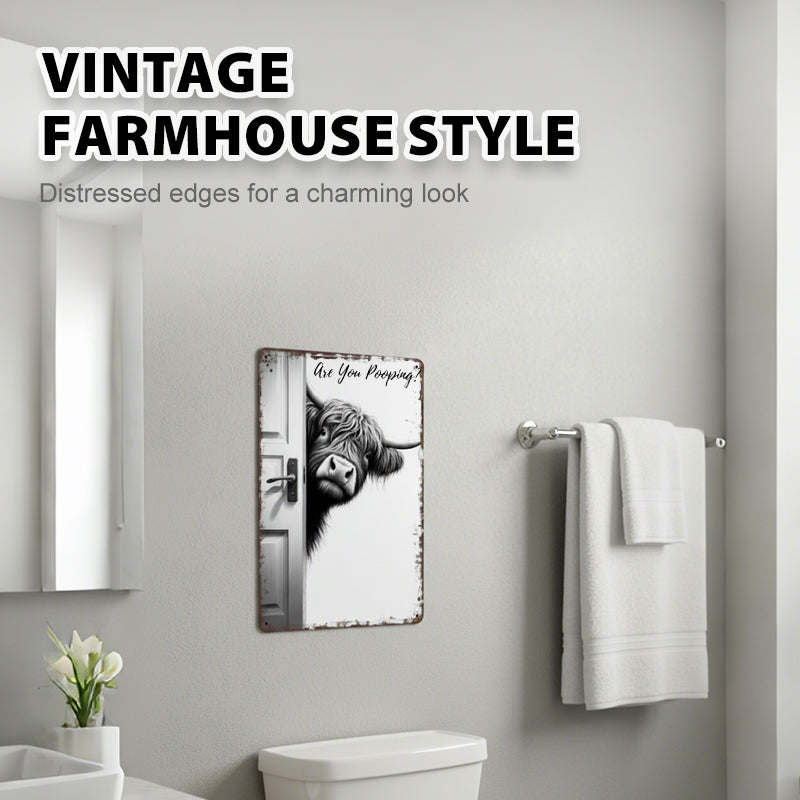QuirkyMoo™ Laugh Sign — Transform Your Bathroom Into a Joy-Filled Conversation Starter Everyone Loves