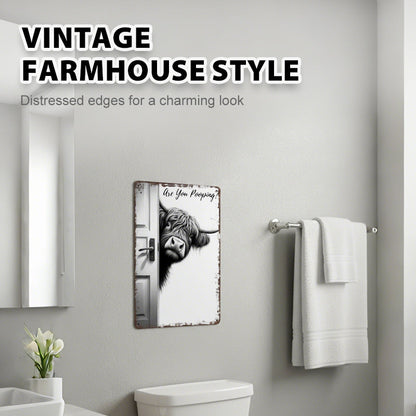 QuirkyMoo™ Laugh Sign — Transform Your Bathroom Into a Joy-Filled Conversation Starter Everyone Loves