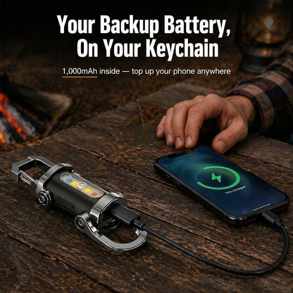 LumaVibe™ Keychain Flashlight — Take 1,200 Lumens and Extra Phone Power Wherever Your Keys Go