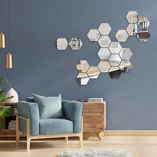 Hexmirror™ | Hexagon-Shaped Mirror Wall Sticker | 50% OFF