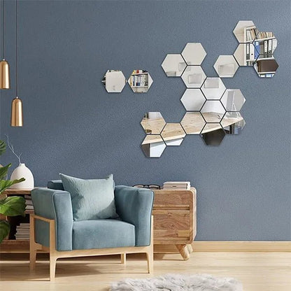 Hexmirror™ | Hexagon-Shaped Mirror Wall Sticker | 50% OFF