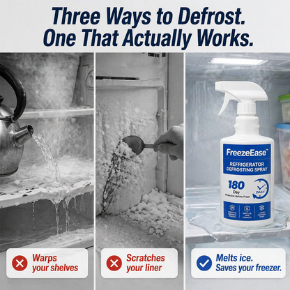FreezeEase™ — Dissolve Heavy Freezer Ice Quickly Without Scraping or Scratching