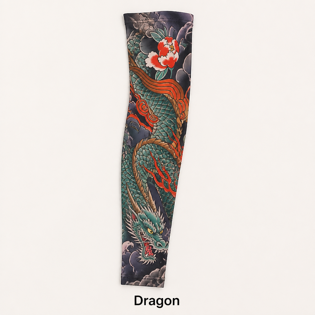 ArborSkin™ – UPF 50+ Sun Shield Arm Sleeve with Japanese Tattoo Design