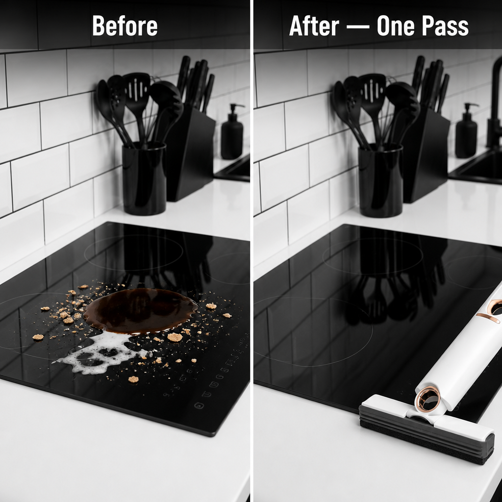 SwiftSwipe™ — Clean Spills and Twist Dry Using Just One Hand
