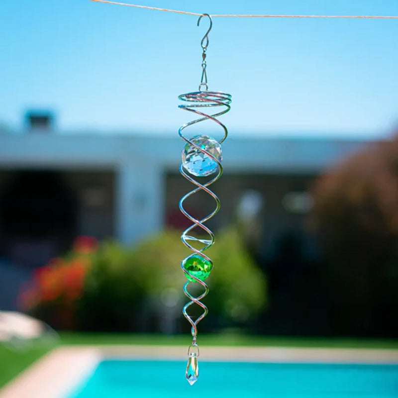 1+1 FREE | CrystalTwister™ - Metal Spiral Crystal Wind Chime [Final Day Discount]