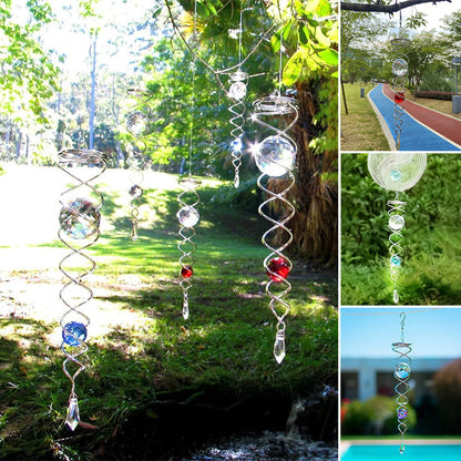 1+1 FREE | CrystalTwister™ - Metal Spiral Crystal Wind Chime [Final Day Discount]