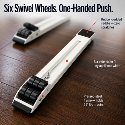 GlideForce™ — Effortlessly Move Heavy Appliances Alone Without Pain or Scratches