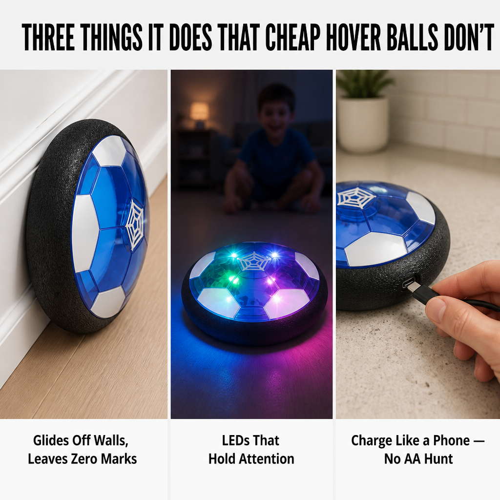 GlideSphere™ — Transform Rainy Days Into Indoor Soccer Fun Without Shattered Lamps