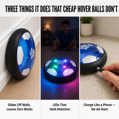 GlideSphere™ — Transform Rainy Days Into Indoor Soccer Fun Without Shattered Lamps
