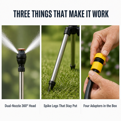 HydraMist™ — Raise Your Sprinkler Over the Plants and Reach Every Angle