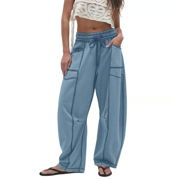 ComfyBarrel – Lounge Sweatpants with Wide Legs and Pockets