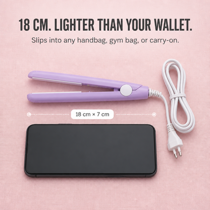 LumeaCurve™ Mini Styler — Sleek Bangs, Control Frizz & Revive Waves Anywhere