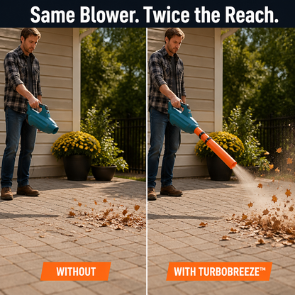 TurboBreeze™ — Boost Your Blower's Airflow Twofold and Clear Leaves in Half the Time