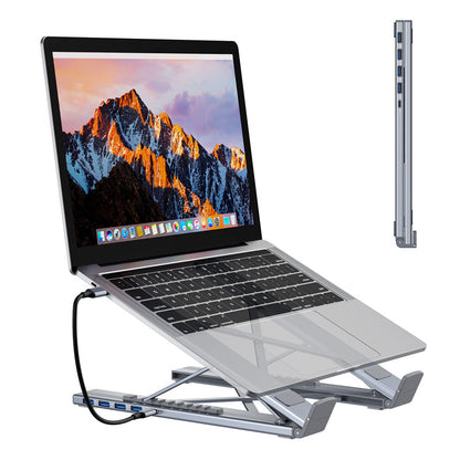 StreamlineSync™ 8-Port Dock & Adjustable Stand — Crush Neck Pain and Command Your Workspace with Effortless Focus