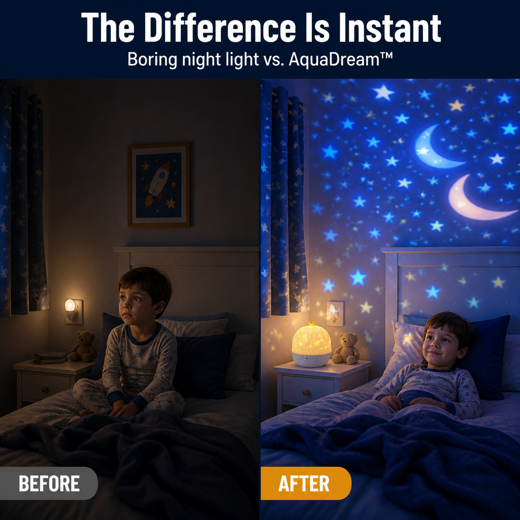 AquaDream™ — Swap Bedtime Struggles for a Starry Ceiling Show