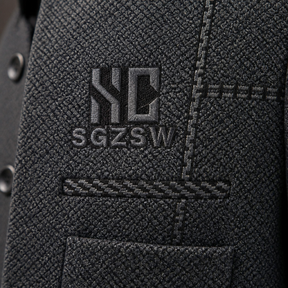 ArcticForge™ – Winter Coat with Textured Stand Collar and Fleece Lining