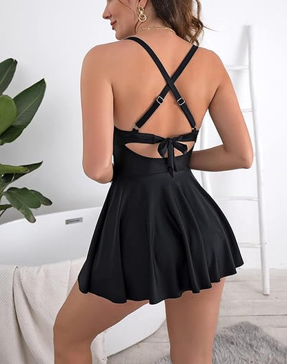 FitSculpt™ Swim Dress — Flaunt Your Curves with Confident, Effortless Elegance