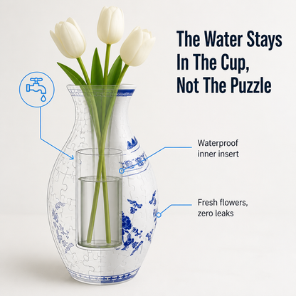 BloomCraze™ — Click 160 Pieces Together Into a Porcelain-Style Vase That Fits Real Flowers