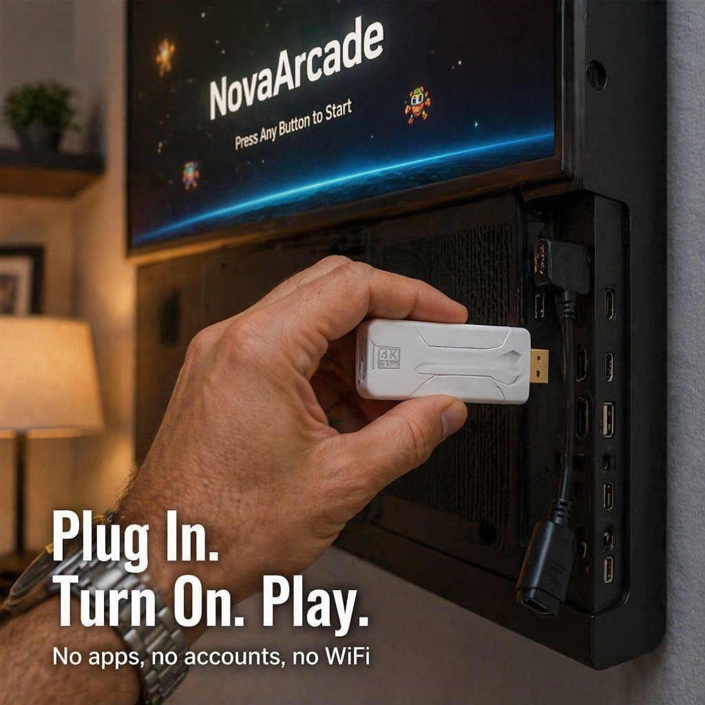 NovaArcade™ — Plug In, Team Up, and Fight Through Thousands of Retro Classics
