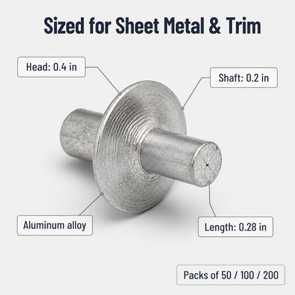 TitanGrip™ Hammer Drive Rivets — One Tap Locks It Tight for Life, No Tools Needed