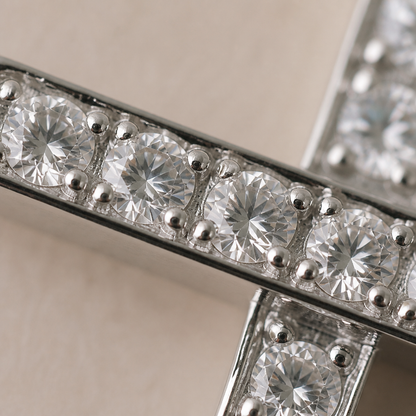 LustreRise™ – Shimmering Pavé Zircon Cross Pendant Necklace