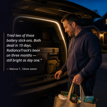 RadianceTrack™ — Illuminates Your Trunk With Auto-On Light Whenever You Open It