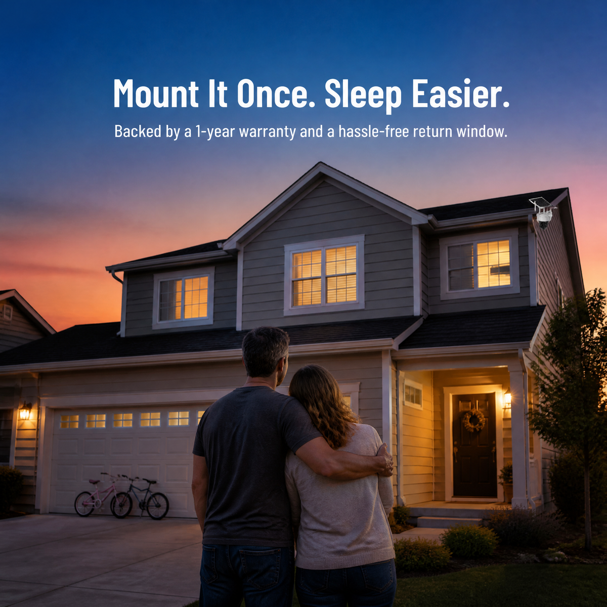 VeroLuxe™ Solar Security Cam — Monitor Every Angle 24/7, Wire-Free Convenience